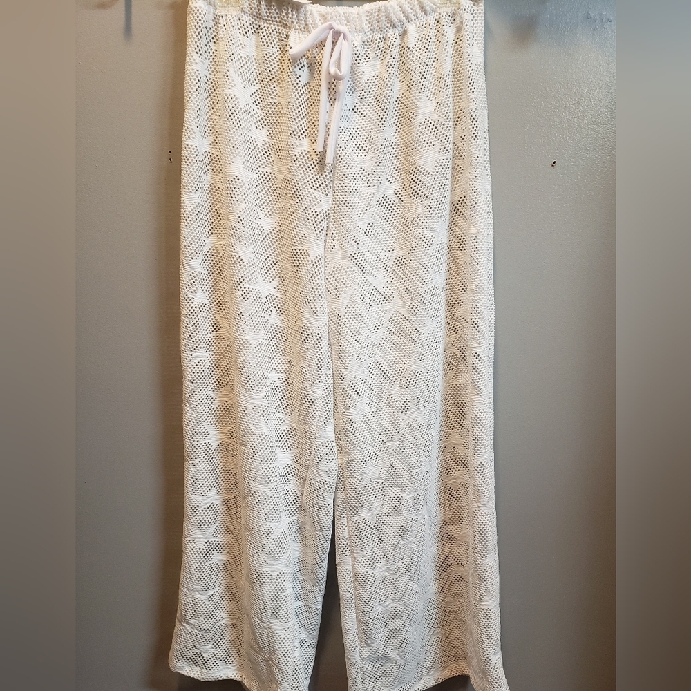 Sand & Spirit NWT white mesh with stars size medium beach pants